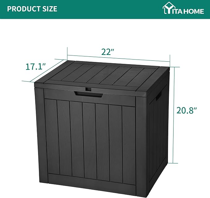 YITAHOME 30 Gallon Deck Box Outdoor Storage Box, Waterproof Resin Package - Image 8