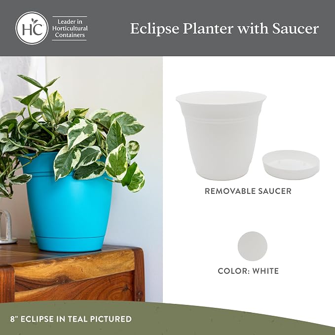 The HC Companies 10 Inch Eclipse Round Planter Pots - Image 2