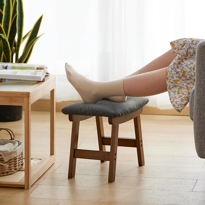 Foot Stool Ottoman Foot Rest Under Desk, Small Stool - Image 4