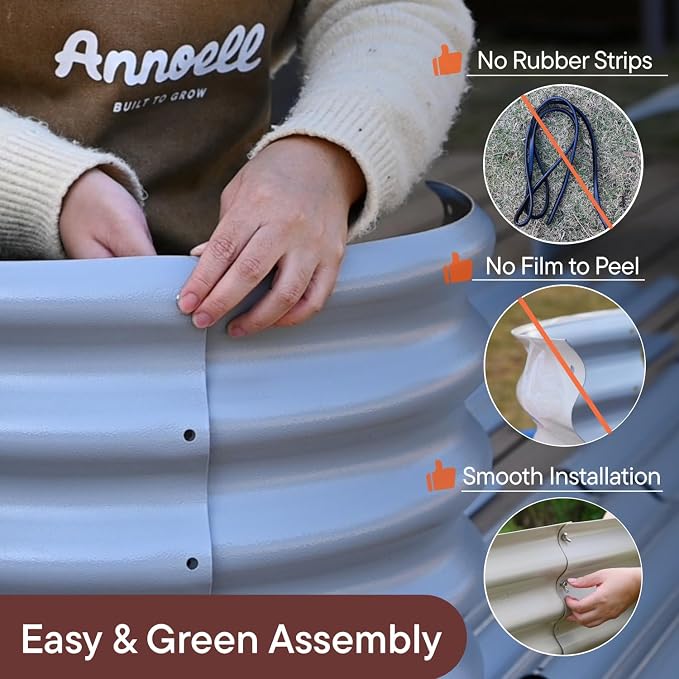 5-Pack 18” Tall Galvanized Raised Garden Beds – Everyday Kitchen Garden Layout - Image 4
