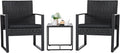 Flamaker 3 Pieces Outdoor Patio Wicker Furniture Set, Modern Rattan Chair by Flamaker