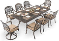 9-Piece Cast Aluminum Patio Furniture, Outdoor Dining Sets by Unknown