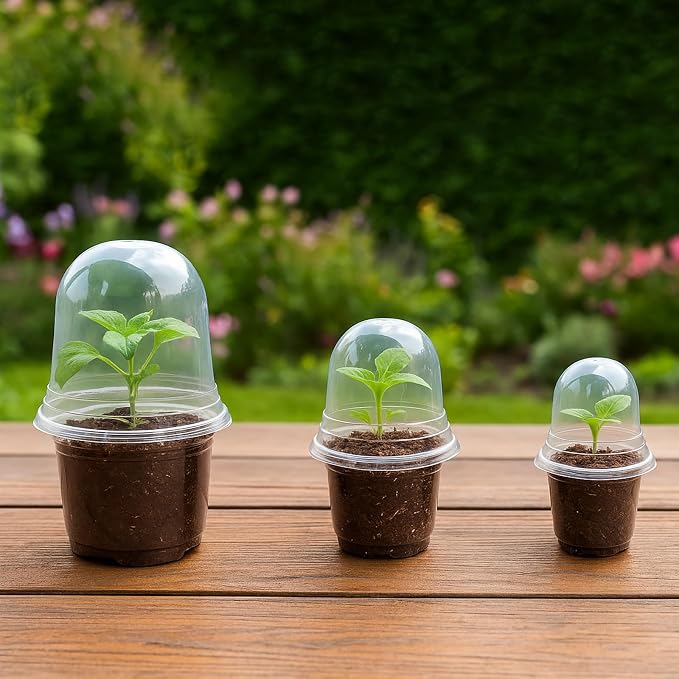 36 Packs 5/4/3.5 Inch Clear Plant Pot Humidity Domes, Transparent Seedling - Image 4