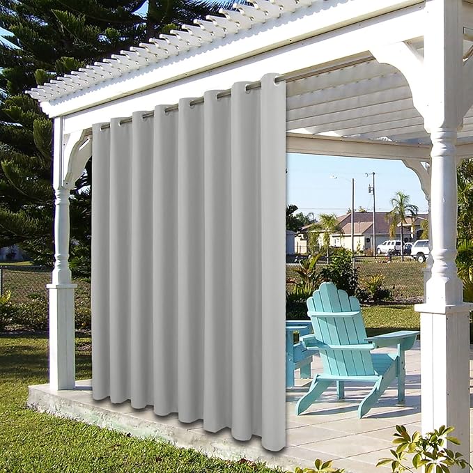 BONZER Outdoor Curtains for Patio Waterproof Thick Privacy Extra Wide Grommet - Image 7