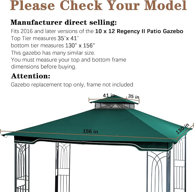 SCOCANOPY Replacement Gazebo Canopy - Image 3