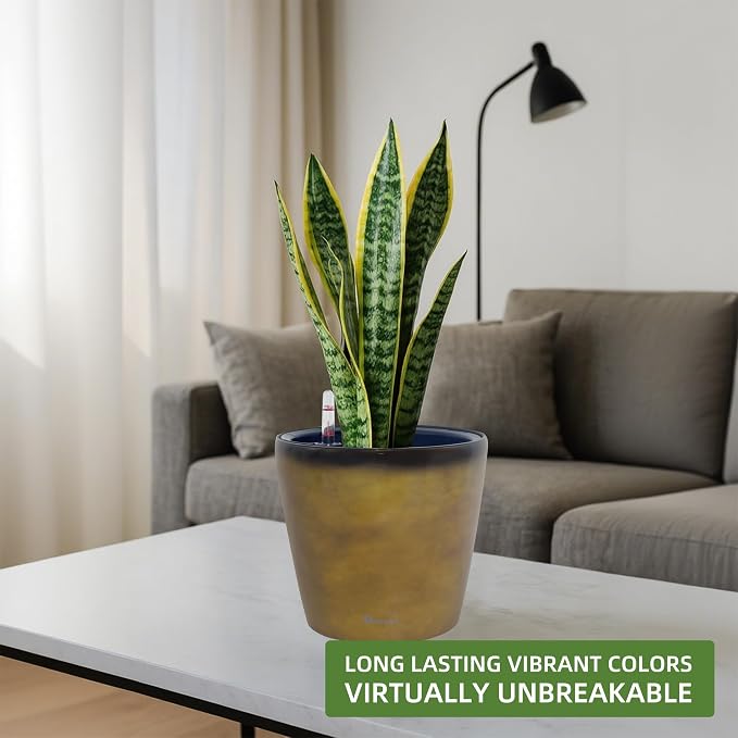 Dexceder 11x10 Inches Self Watering Planter Indoor Outdoor, Inner Pot Design - Image 6