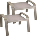 Outdoor Patio Footstools 2 Set Suit Patio Chairs Texliene Outside Ottomans Side by Deugold