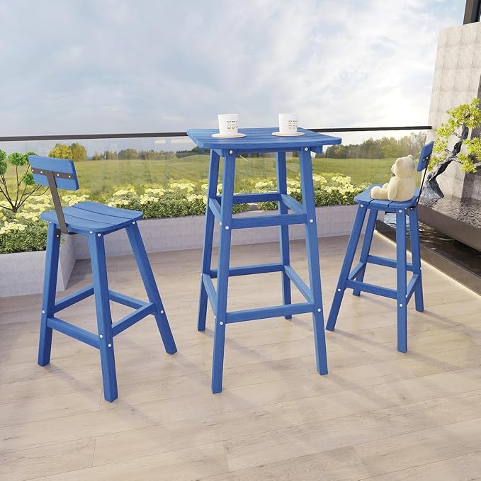 Outdoor Bar Table, HDPE Patio Bar Table, All Weather Height Patio Tables - Image 2