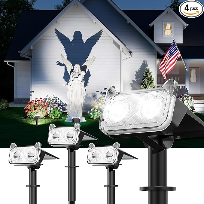 LETMY Solar Spot Lights Outdoor Waterproof by Letmy