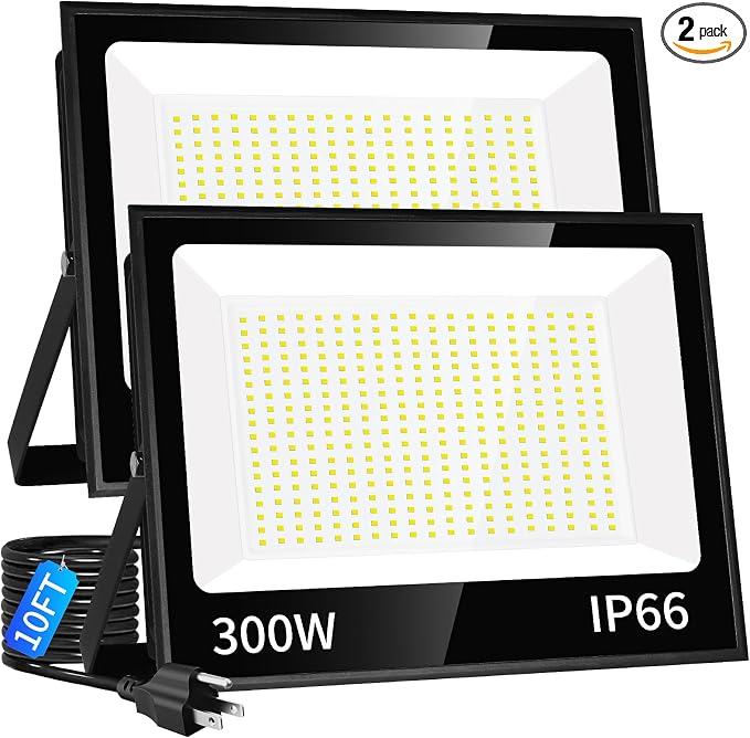 300W LED Flood Light Outdoor by ISUERFY-BornforGlowParty