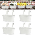 OGIMA 4pcs Hanging Flower Pots, Metal Iron Wall Planter Indoor/Outdoor by OGIMA