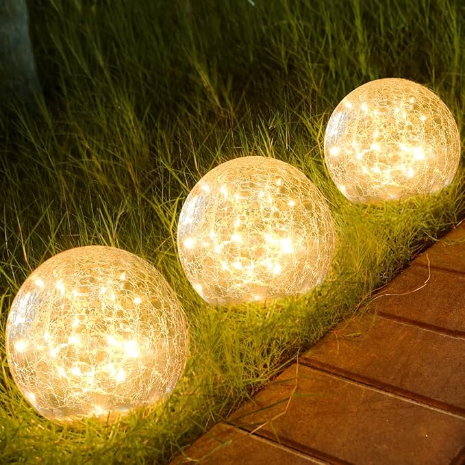 Outdoor Waterproof IP65 Solar Globe Lights, Led Solar Light Balls by Unknown