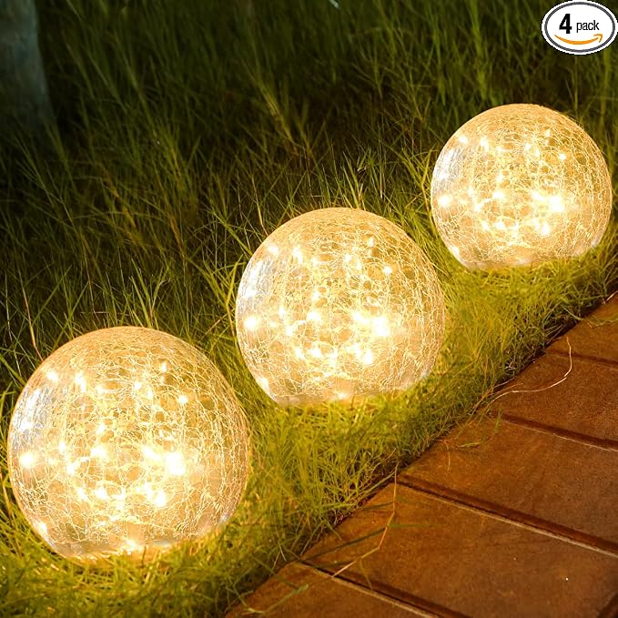 Outdoor Waterproof IP65 Solar Globe Lights, Led Solar Light Balls by Unknown