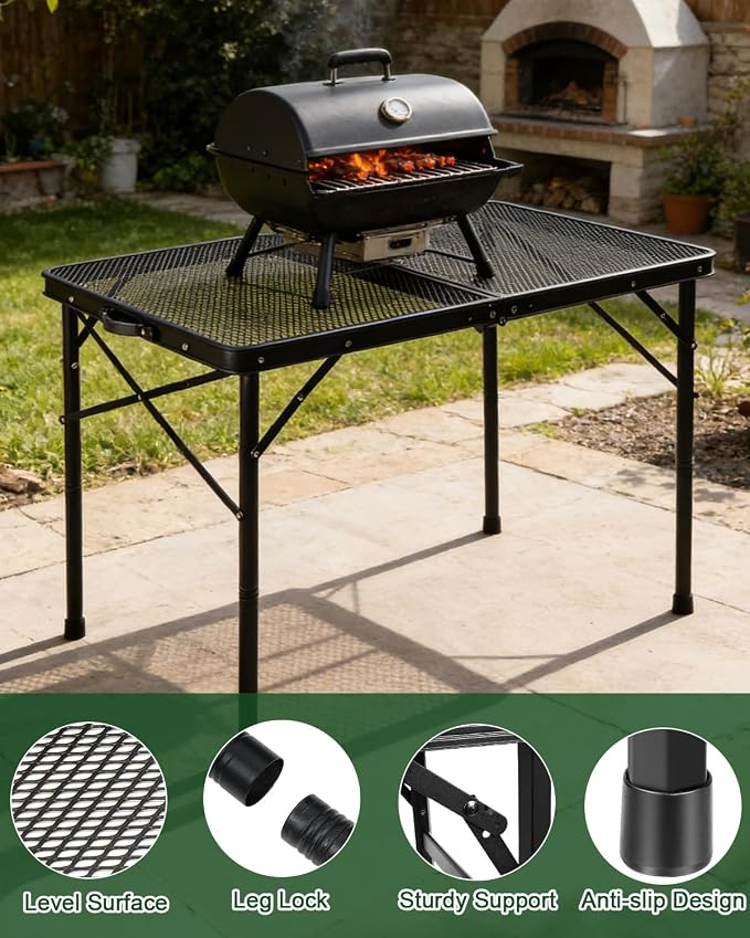 3 ft Folding Table with Adjustable Height, Portable - Image 7