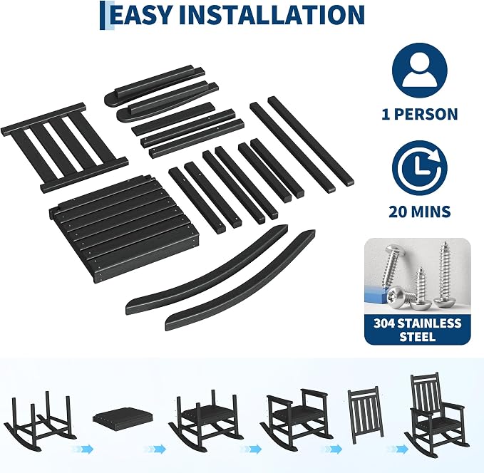 Rocking Chair Outdoor Set of 2 - Image 6