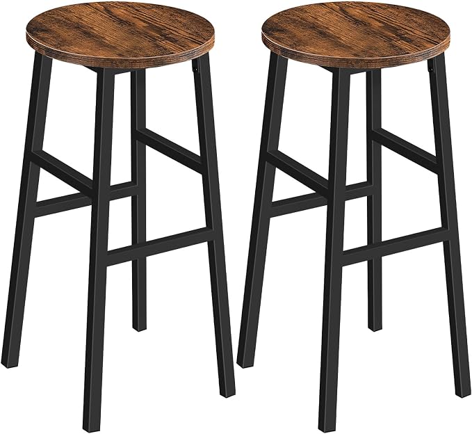 Bar Stools, 28 Inch Kitchen Breakfast Bar Chairs, Industrial Bar Stools by MAHANCRIS