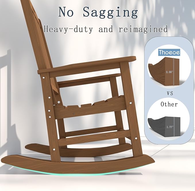 Oversized Rocking Chair Set of 4, Outdoor Rocking Chair - Image 8