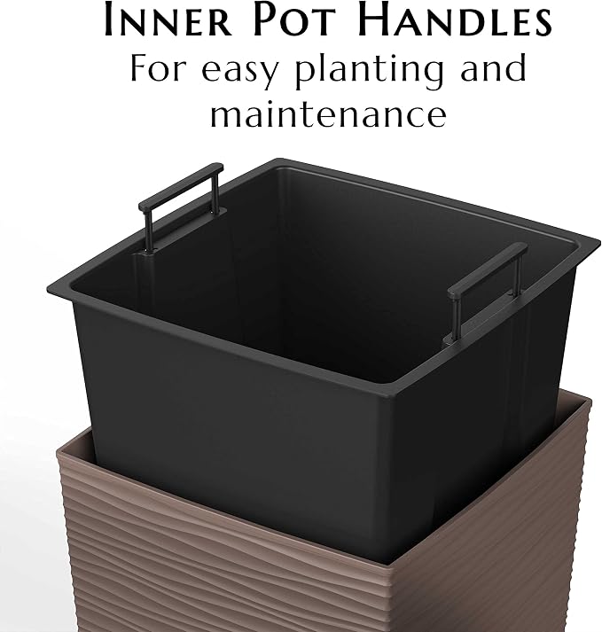 Mueller Janska M-Resin Heavy Duty Tall Planter, Indoor/Outdoor Grande Plant - Image 7