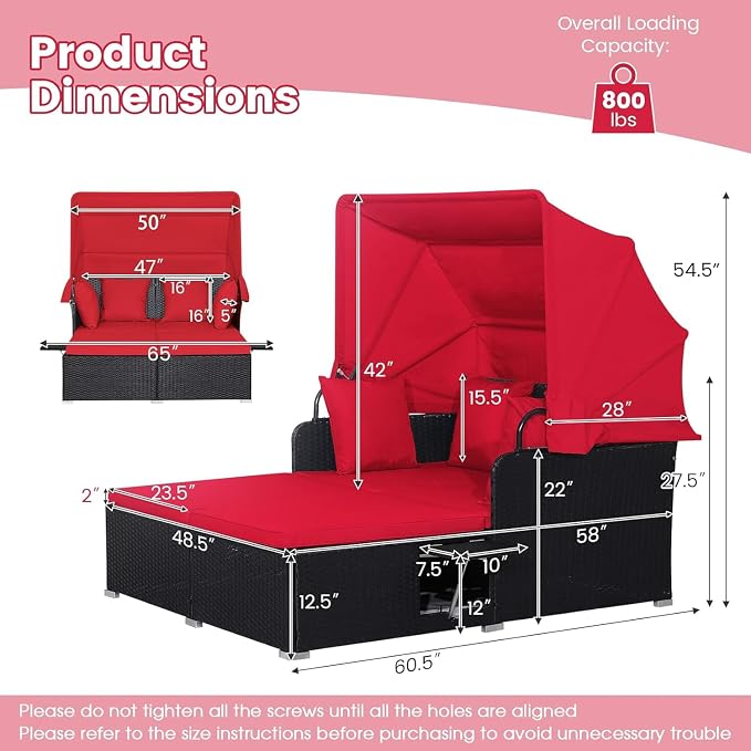RELAX4LIFE Patio Outdoor Daybed - Image 3