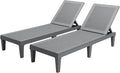 Greesum Outdoor Chaise Lounge Chair Set of 2, Waterproof 5-Position Adjustable by BuynowfromGreesum