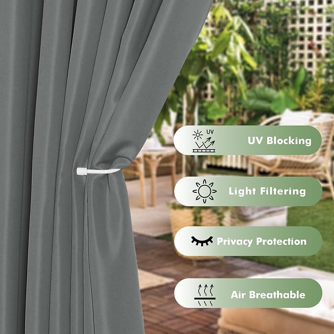 HolidayIdeas Waterproof Outdoor Curtains - Image 3