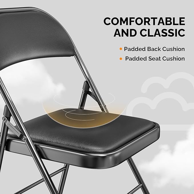 VINGLI 8 Pack Folding Chairs - Image 4