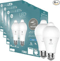 GE LED+ Motion Sensor LED Light Bulbs, Outdoor Security Lights, A21 2 Count by GELighting