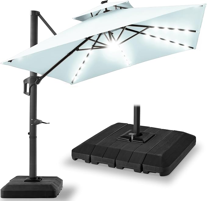 Best Choice Products 10x10ft Cantilever Patio Umbrella w/Base Included by BestChoiceProducts