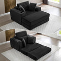 HANXIN 62" Chaise Lounge Chair Indoor, Oversized Corduroy Boneless Convertible by HANXIN