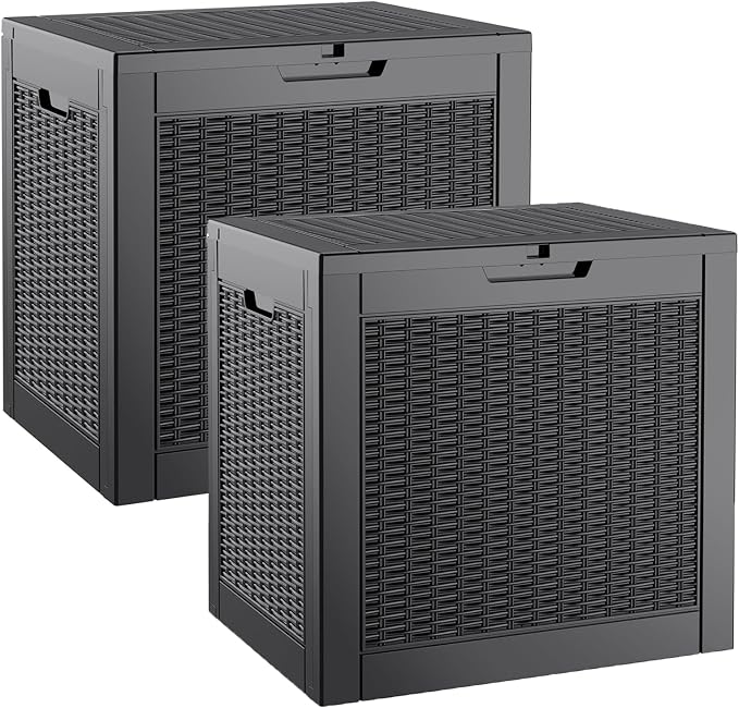 Outdoor Storage Box, Resin Deck Boxes Indoor and outdoor, Waterproof Storage by NBYSGO