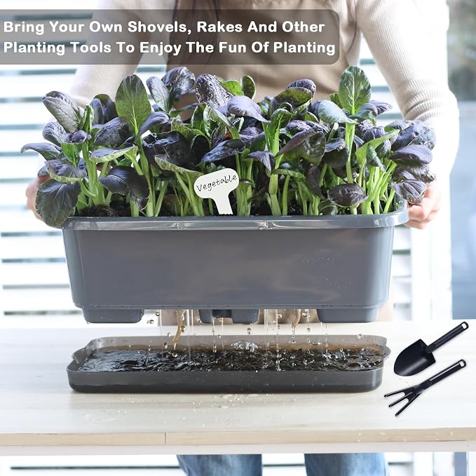 Window Box Planter 6 Pcs, 18 Inches Rectangle Flower Pots - Image 8