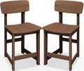 SERWALL Outdoor Bar Stools Set of 2, All Weather HDPE 25" Counter Height Bar by SERWALL