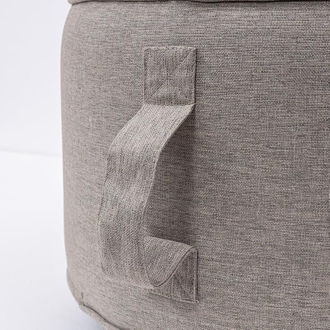QILLOWAY Indoor/Outdoor Inflatable Stool, Round Ottoman, All Weather Foot Rest - Image 4