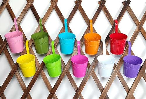 10 Pcs Fence Planters, Railing Planter Flower Pot - Image 2