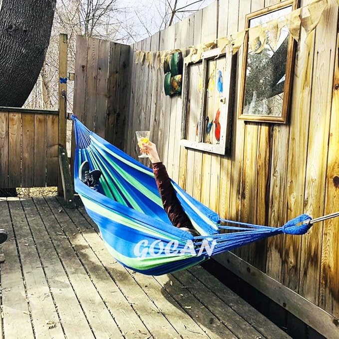 Brazilian Double Hammock 2 Person Extra Large 220x160cm Total Length 330cm Load - Image 2