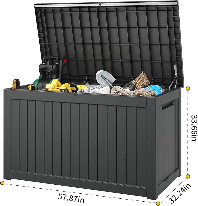 Outdoor Storage Box, Resin Deck Boxes Indoor and outdoor, Waterproof Storage - Image 2
