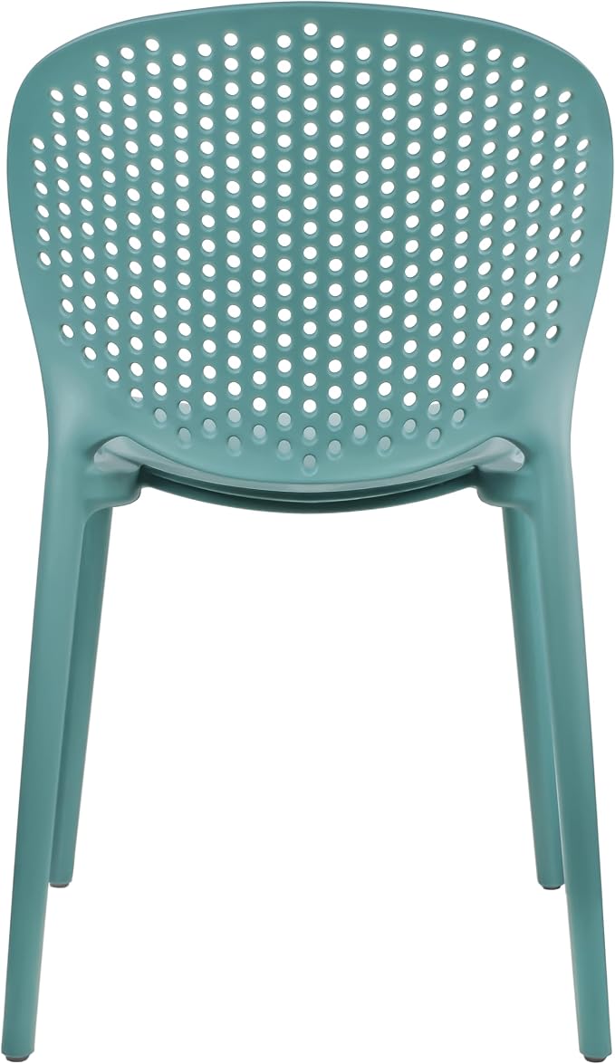 2xhome Set of 2 Patio Dining Chairs | Modern Stackable Outdoor Pool Side Chair - Image 10