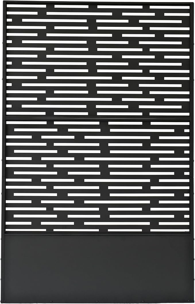 Oakland Living 6 ft. X 4 ft. Black Freestanding Metal Privacy Screen Room - Image 4
