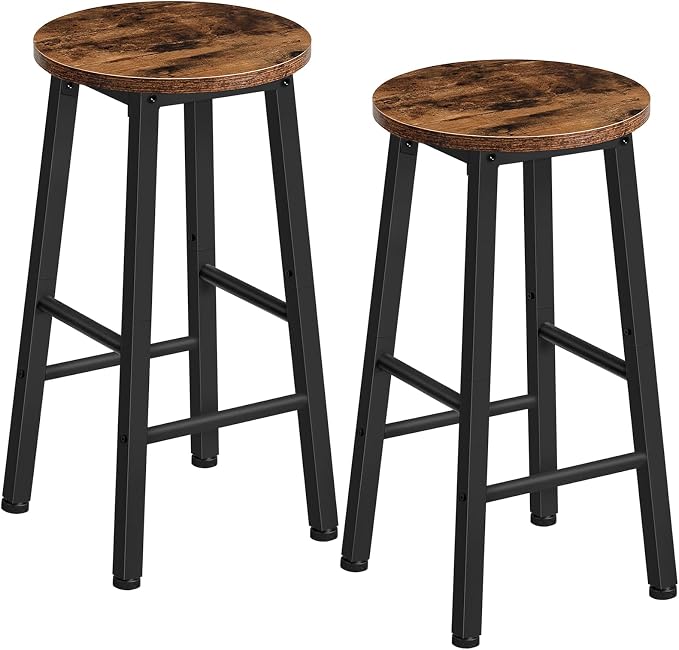 HOOBRO Bar Stools, Barstools Set of 2, Counter Height Barstools, 24.8" Bar by HOOBRO