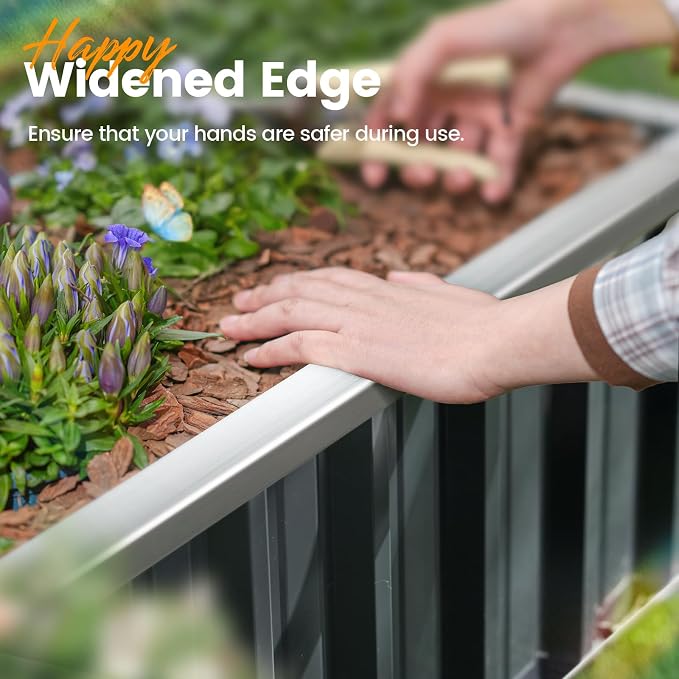 KING BIRD Raised Garden Bed 101" x 36" x 12" 4 Installation Methods - Image 4