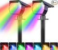 Peasur 2 Pack Solar Spot Lights Outdoor Color Changing, 7 Modes Halloween RGB by Peasur