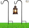2 Pcs 15 Inch Shepherds Hook for Outdoor Adjustable Bird Feeder Pole Metal by Yetene