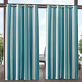 Exclusive Home Canopy Stripe Indoor/Outdoor Grommet Top Curtain Panel, Teal / by Exclusive+Home