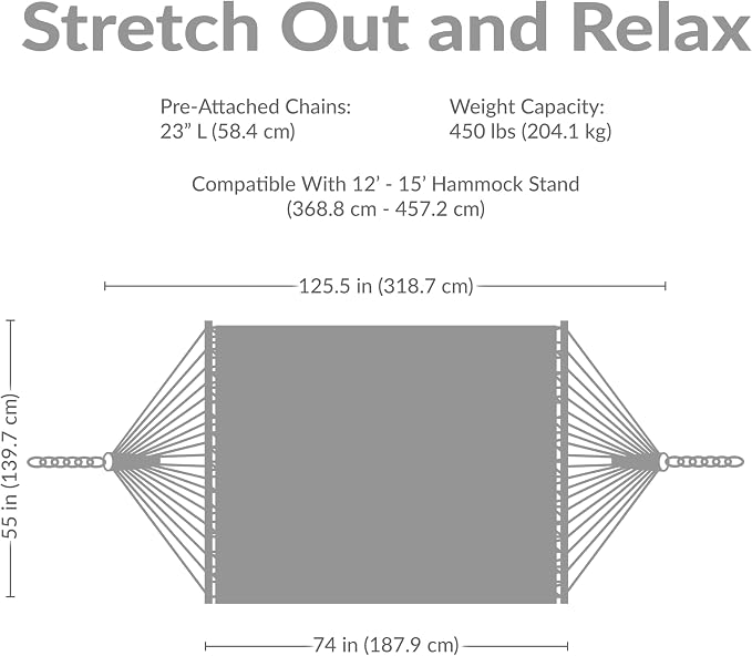 Sunnydaze Quilted Outdoor Hammock - Image 7