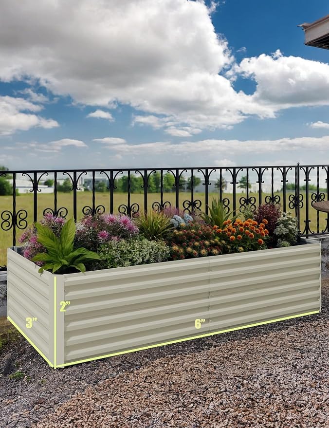 Garvee 2PCS 6x3x2ft Galvanized Raised Garden Bed Outdoor, Rust-Resistant Raised - Image 6