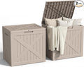 31 Gallon Outdoor Storage Box, Large Resin Deck Box by Unknown