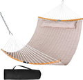 SUNCREAT 13.8 FT Hammocks Quilted Fabric Double Hammock by SUNCREAT