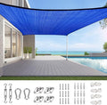 Quictent 12x16ft Rectangular Sun Shade Sail 185G HDPE Canopy 98% UV Block by QUICTENT