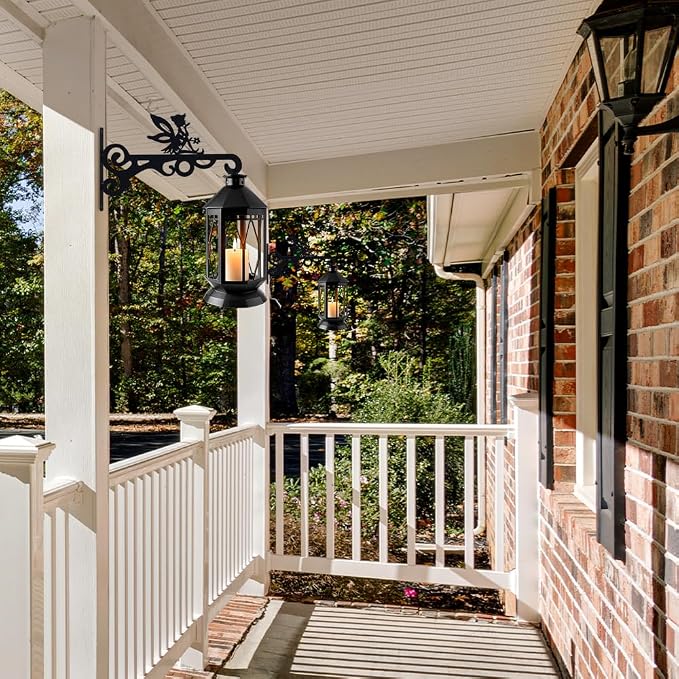 hogardeck Plant Hangers Outdoor Decor, 2 Pack 10” Metal Hanging Plant Bracket - Image 5
