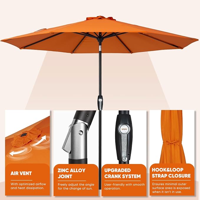 Tempera Patio Market Outdoor Table Umbrella - Image 4